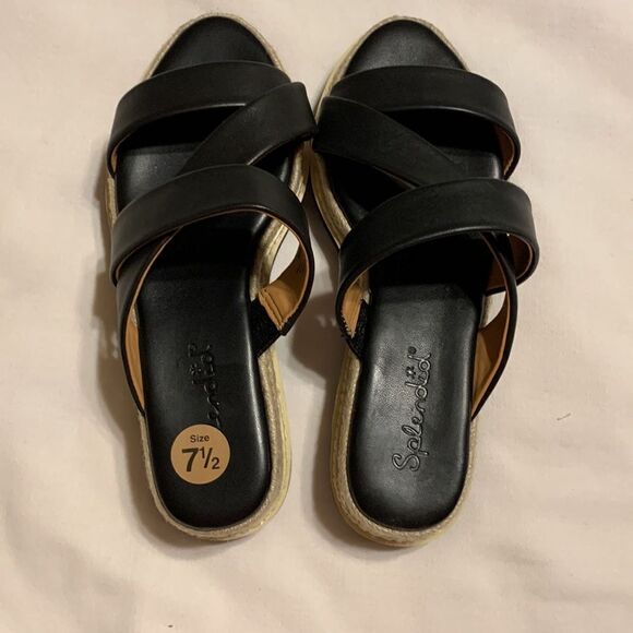 Splendid size 7.5 platform sandals black. Also have a size 8.5 NWOT - Picture 8 of 11